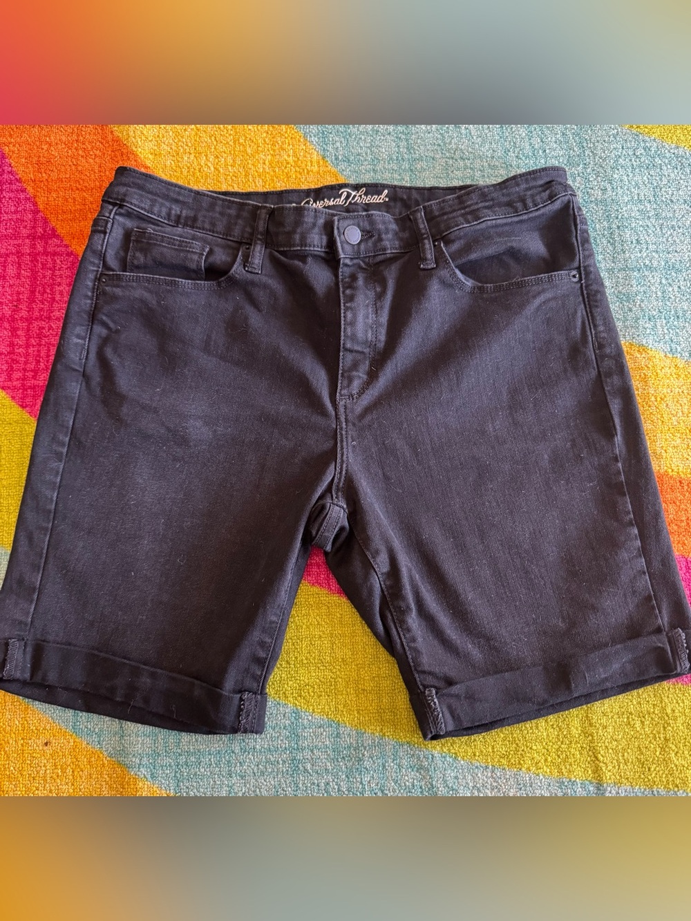 Universal Thread Black Women's Denim Bermuda Shorts